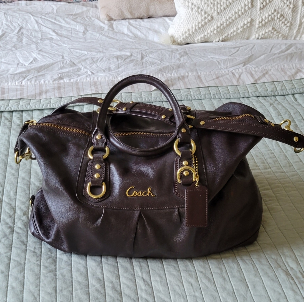 Coach Ashley Black Satchel Bag F15447